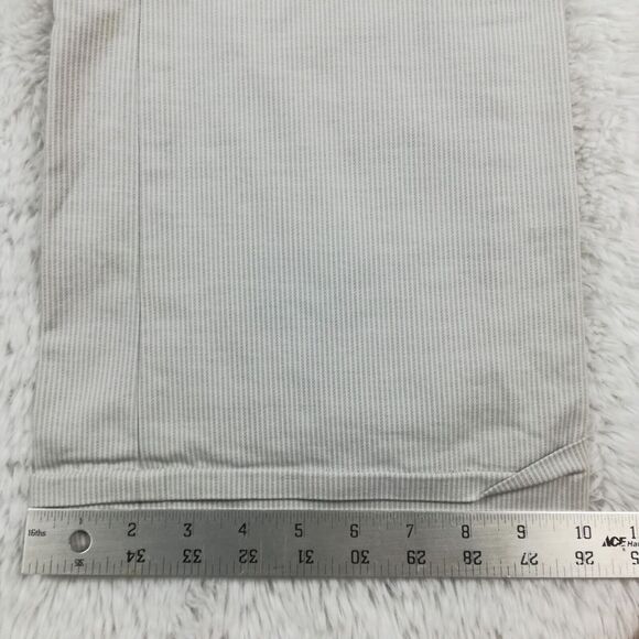 Banana Republic Womens Pants Martin Fit Straight Leg Gray Pinstripe Mid Rise 10 - Picture 9 of 14